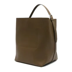 TotêMe Indkøbstasker*Bæltet Tote i Kornet Læder Brun