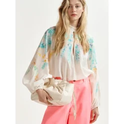 Essentiel Antwerp Bluser & Skjorter*Bluse med blomsterbroderi Hvid