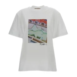 PLAN C T-Shirts*Bomulds T-shirt med print Hvid