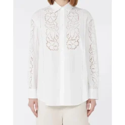 Weekend Max Mara Bluser & Skjorter*Bomuldsskjorte med klassiske detaljer Hvid