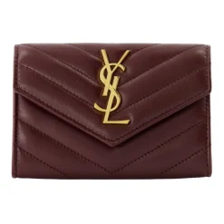 Saint Laurent Clutch*Bordeaux Læderpung Cassandre Model Rød