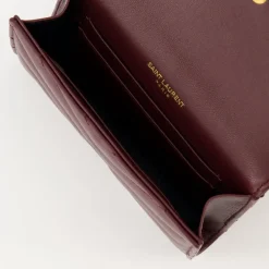 Saint Laurent Clutch*Bordeaux Læderpung Cassandre Model Rød