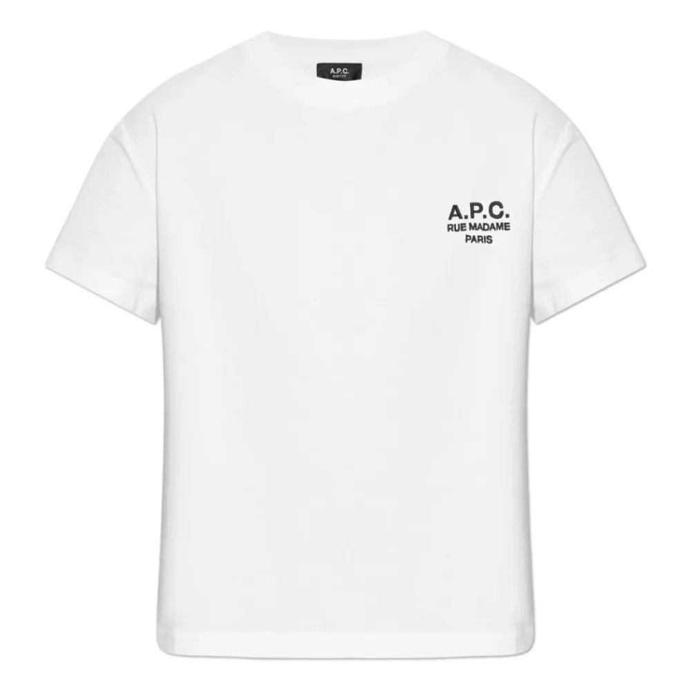 A.P.C. T-Shirts*Boxy Rue Madame Kortærmet T-shirt Hvid