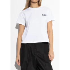 A.P.C. T-Shirts*Boxy Rue Madame Kortærmet T-shirt Hvid