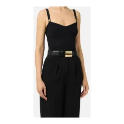 Elisabetta Franchi Bælter*Bredt Bælte Sort