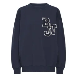 Ball Sweatshirts*Brev Patch Sweater i Sky Captain Blå