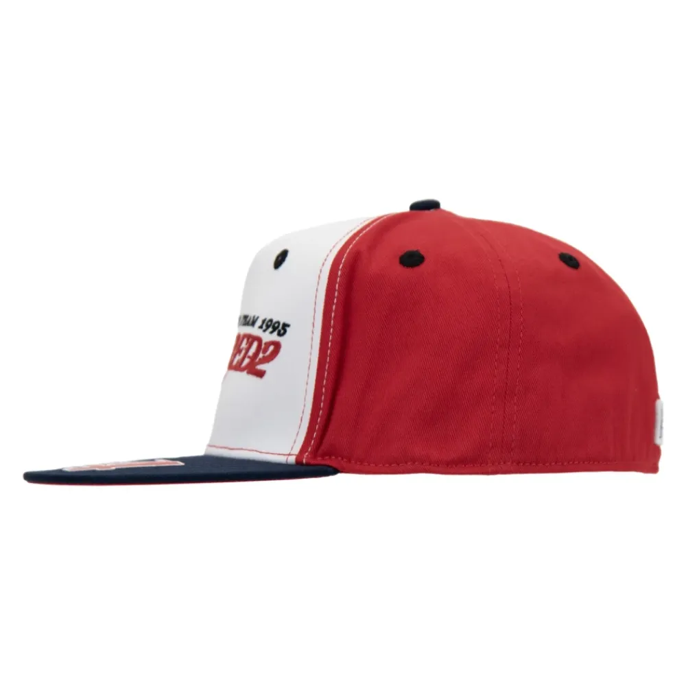 Dsquared2 Huer & Kasketter*Broderet baseballkasket med silikonedetalje Rød