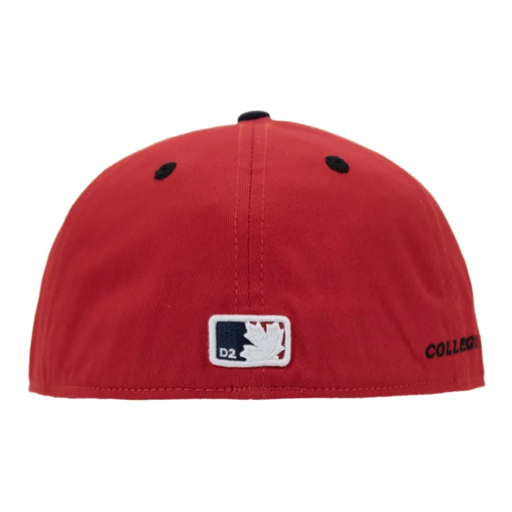 Dsquared2 Huer & Kasketter*Broderet baseballkasket med silikonedetalje Rød