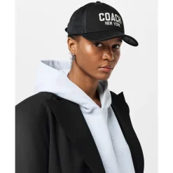 Coach Huer & Kasketter*Broderet Logo Trucker Hat Cap Sort