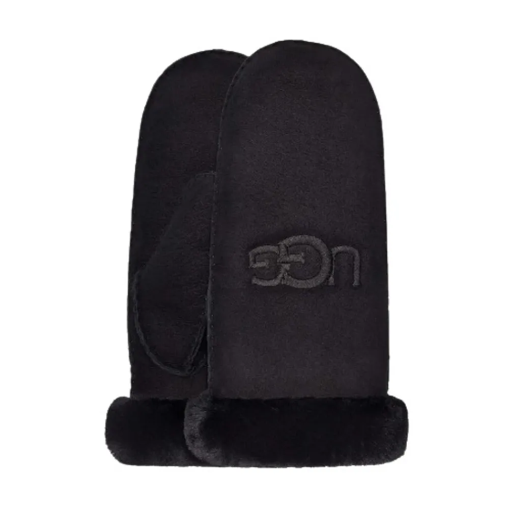 UGG Handsker*Broderet shearling Handsker Black Sort