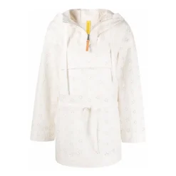 Moncler Jakker*Broderie Anglaise Cape Jakke Hvid