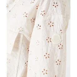Moncler Jakker*Broderie Anglaise Cape Jakke Hvid