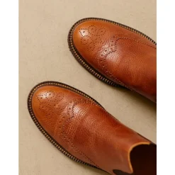 Angulus Chelsea Boots*Brogue Chelsea Støvle - Cognac/ Brun