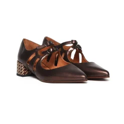 Chie Mihara Pumps|Stiletter*Bronze Læder Jersey Sko Brun