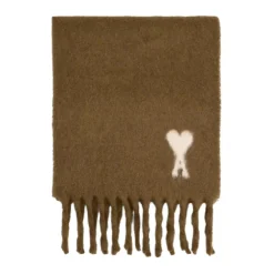 Ami Paris Tørklæder*Alpaka Blandet Frynset Tørklæde Brun