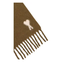 Ami Paris Tørklæder*Alpaka Blandet Frynset Tørklæde Brun