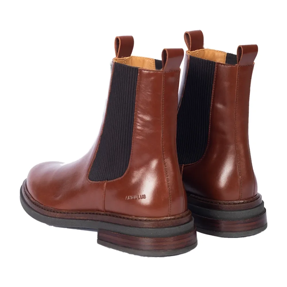 Angulus Støvler|Chelsea Boots*Chelsea Støvle med Elastik Brun
