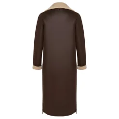 Cesare Gaspari Frakker*Faux Reversible Shearling Lang Frakke Brun