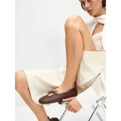 ALOHAS Ballerina Sko*læder balletflader med unikke detaljer Brun