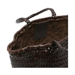 Dragon Diffusion Indkøbstasker*Læder Basket Weave Håndtaske Brun