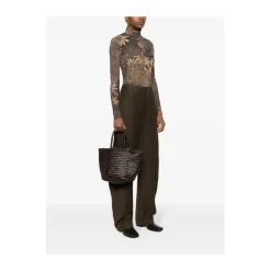 Dragon Diffusion Indkøbstasker*Læder Basket Weave Håndtaske Brun