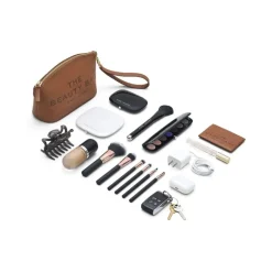 Marc Jacobs Clutch*Læder Håndledsrem med Logo Print Brun