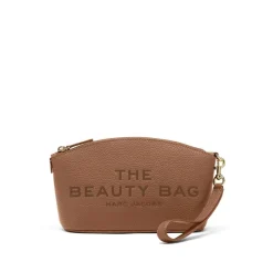 Marc Jacobs Clutch*Læder Håndledsrem med Logo Print Brun