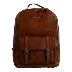 The Bridge Rygsække*læderrygsæk med flap og krog lukning Brun