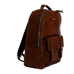 The Bridge Rygsække*læderrygsæk med flap og krog lukning Brun