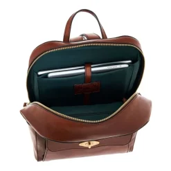 The Bridge Rygsække*læderrygsæk med gyldne metal detaljer Brun