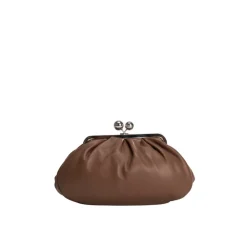 Weekend Max Mara Clutch*lædertaske med kædestrop Brun