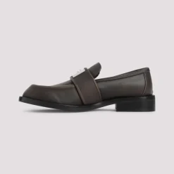 Acne Studios Loafers*Loafer Sko Elegant Sølv Detaljer Brun