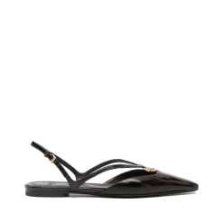 Fendi Ballerina Sko*spids tå slingback flade Brun