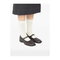 Maison Margiela Ballerina Sko*Spænde Lukning Tabi Tå Sko Brun