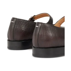 Maison Margiela Ballerina Sko*Spænde Lukning Tabi Tå Sko Brun