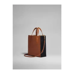 Marni Indkøbstasker*Brun-Denim Skuldertaske Multifarvet