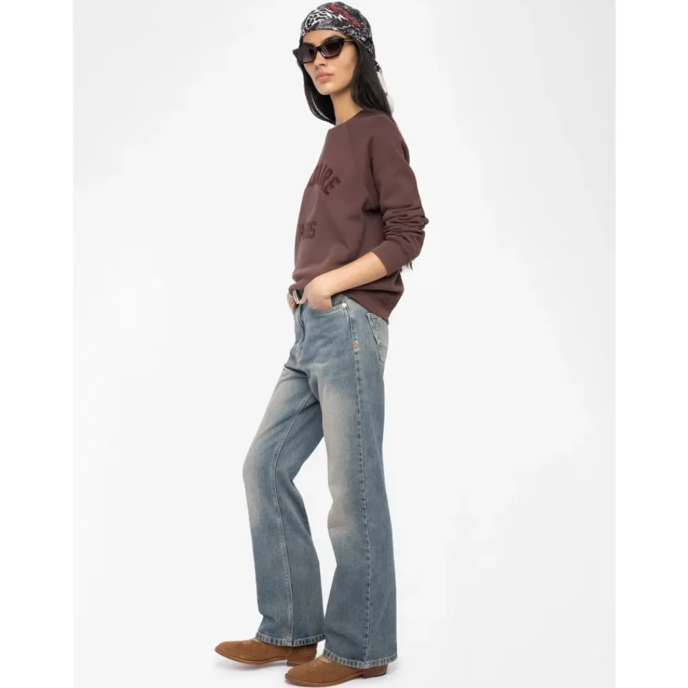 Zadig & Voltaire Sweatshirts|Striktrøjer & Sweatere*Burgundy Voltaire Paris Sweatshirt Rød