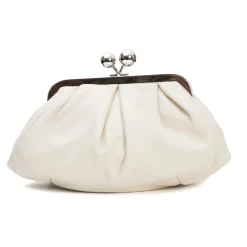 Weekend Max Mara Clutch*Butter Leather Small Pastry Bag Hvid