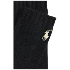 Ralph Lauren Handsker*Cable Knit Full-Finger Gloves Sort