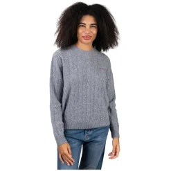 Roy Roger's Striktrøjer & Sweatere*Cable Pullover Grå