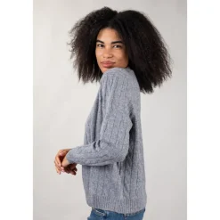 Roy Roger's Striktrøjer & Sweatere*Cable Pullover Grå