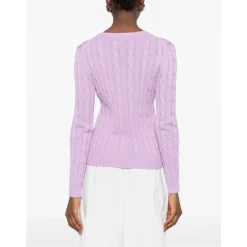 Polo Ralph Lauren Striktrøjer & Sweatere*Cable-strikket sweater med rund hals Lilla