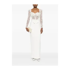 Alessandra Rich Kjoler*Cady Aftenkjole Hvid