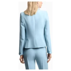 Emporio Armani Jakker*Cady Crepe Jakke med Revers Blå