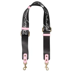 Dolce & Gabbana Tilbehør Til Tasker*Canvas Hjerte Logo Skulderrem Sort