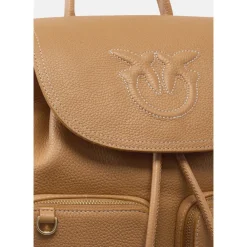 PINKO Rygsække*Carrie Rygsæk Pelle Bottolata Brun