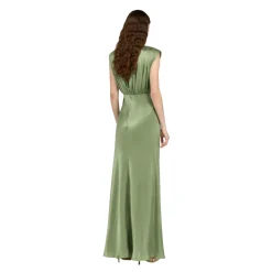 Semicouture Kjoler*Casilda Draped Maxi Dress Grøn