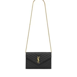 Saint Laurent Skuldertasker*Cassandre Chain Wallet Sort