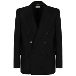 Saint Laurent Jakker*Cassandre Uld Blazer Sort