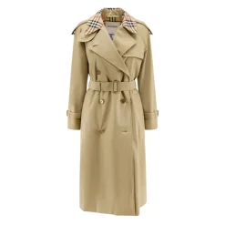 Burberry Frakker*Castleford Check Vinterfrakker Beige